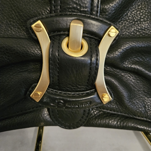 B. Markowsky Black Leather Clutch - Picture 4 of 8
